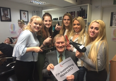 Local MP visits Central Training Hairdressing Academy